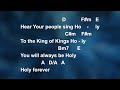 Holy Forever Lyrics And Chords Congregational Key