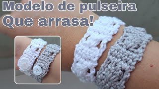 Como fazer uma pulseira de crochê / Como tricotar uma pulseira de crochê / Passo a Passo