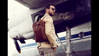 Full-grain Leather Backpack, Brown Laptop Bag - The Sun Also Rises