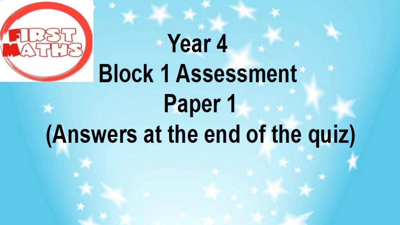 Year 4 Termly Maths Exam