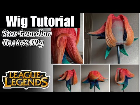How to Make Star Guardian Neeko's Wig from the Game League of Legends- DIY Cosplay Wig Tutorial