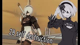 [PGR x NieR Automata] How to Self Destruct 2B outfit Tutorial+Slow Motion - Punishing Gray Raven GB
