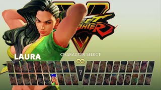 Street Fighter V arcade edition all mode characters selection screen [ZERO]