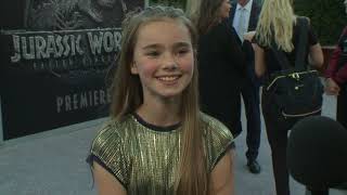 Jurassic Word Fallen Kingdom LA Premiere - Itw Isabella Sermon (Maisie) (official video)