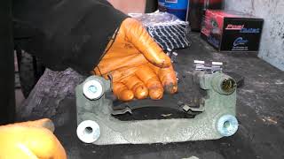 2014 Subaru Outback rear brake pad replacement. Legacy too. Install, remove or replace. 2010-2014