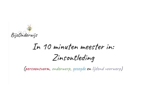 BijzOnderwijs  In 15 minuten meester in zinsontleding & 10 minuten oefenen