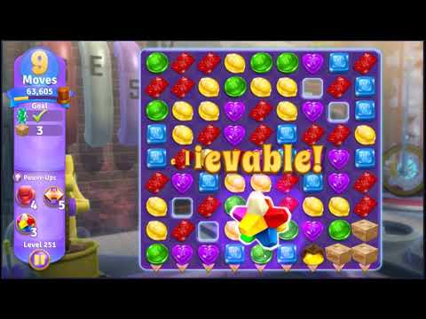 Wonka's World of Candy Level 251 - NO BOOSTERS + FULL STORY 🍫 | SKILLGAMING ✔️