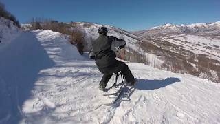 preview picture of video 'Skiing & Ski Bike Team - Followcam at Hesperus, Colorado Ski area'