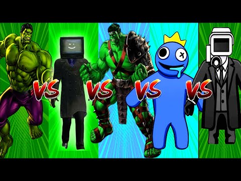 WOW ! SUPERHERO COLOR DANCE CHALLENGE Hulk vs TV Man vs Hulk Gladiator vs Rainbow Friends vs Skibidi