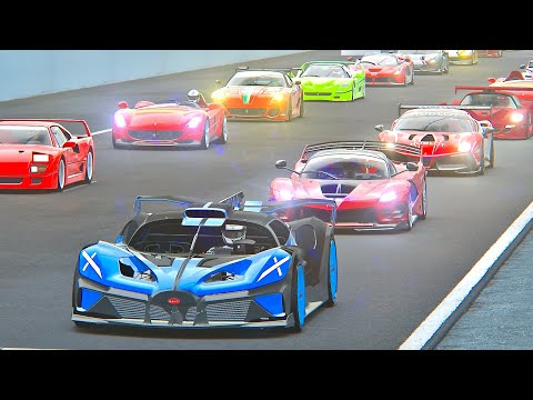 Bugatti Bolide vs Ferrari Hypercars at Monza GP