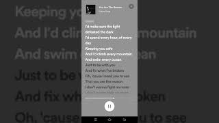 You&#39;re the reason lyrics - Calum Scott