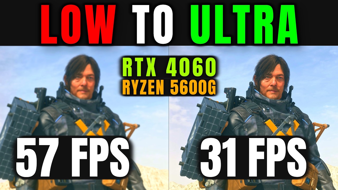 Death Stranding 2: LOW to ULTRA (RTX 4060 + Ryzen 5600G) - Benchmark