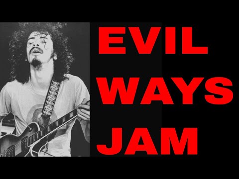 Evil Ways Santana Style Latin Rock Guitar Backing Track (G Minor)