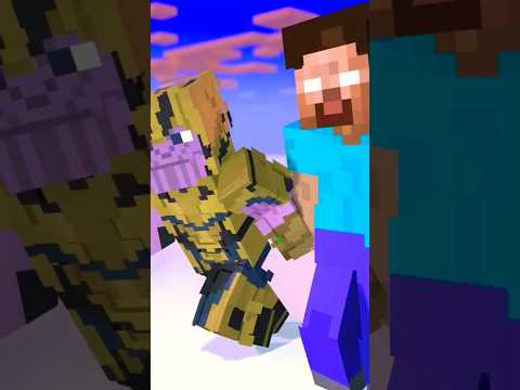 "Minecraft Animation: Herobrine Absorbs Thanos Power and Destroys Gauntlet!" #ViralShorts