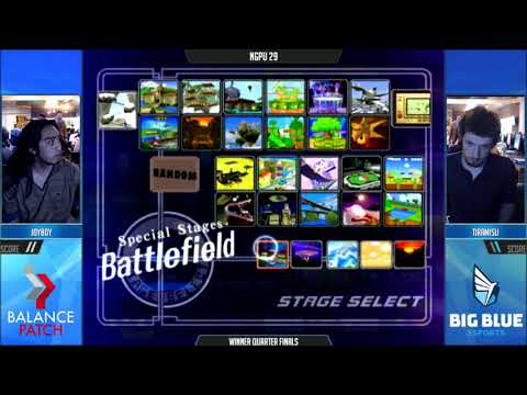 NGPU 29 SSBM - DBJ | Joyboy (Blue Fox) vs. HoG | Tiramisu (Default Fox) - Melee WQF