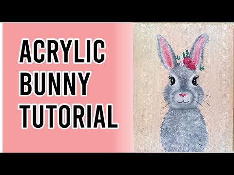 Acrylic paint bunny tutorial