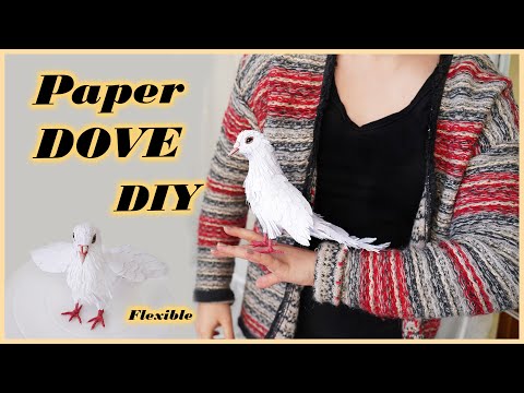 how to make a flexible paper dove bird sculpture by rs. art crafts design