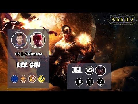 FNC Selfmade Lee Sin Jungle VS Pantheon  | LOL | S10 EUW Challenger - Full Gameplay