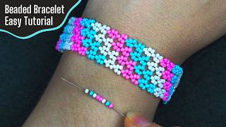 ✨ DIY Seed Bead Bracelet | Easy Hubble Stitch Tutorial