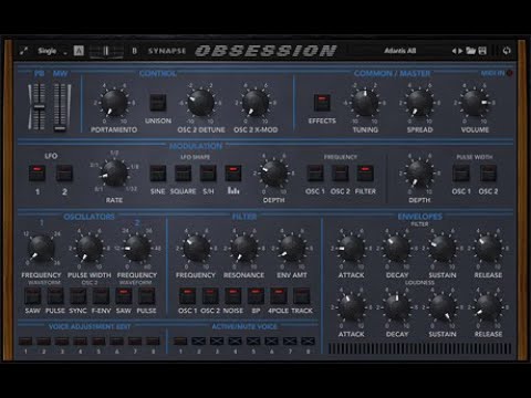 Synapse Audio Obsession Analog Presets  -  True Vintage Presets - Best Obsession Sounds