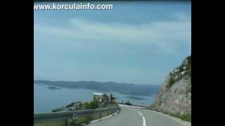 preview picture of video 'Views over Korcula archipelago while driving to Orebic'
