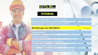 STLB-Bau Tutorial 3 Einstellungen an der Oberfläche