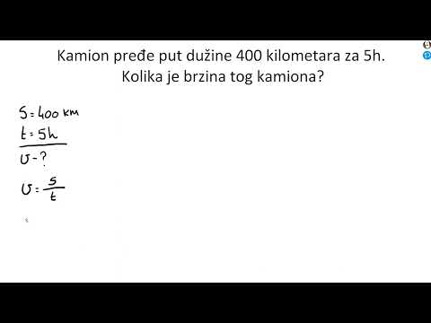 6 Kretanje - osnovni zadatak - brzina