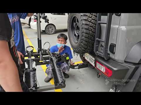 Buzzrack H2 hornet rack with hitch pro hitch extender installation at Autospecs Autobuff