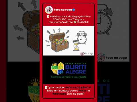 PREFEITURA DE BURITI ALEGRE/GO: EDITAL PUBLICADO NO SUL DE GOIÁS!