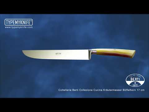 Coltellerie Berti Collezione Cucina Kräutermesser Büffelhorn 17 cm