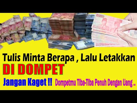 REAKSI CEPAT ❗❗ TULIS MAU BERAPA ❓❓ LALU LETAKKAN DI DOMPET ✓✓ AWAS KAGET ⛔ TIBA-TIBA DOMPET PENUH 💰