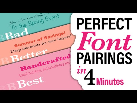 How to Pair Fonts Like a Pro | 4 Minutes to Perfect Type Family Harmony