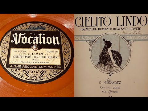 The Castillians (Louis Katzman) - Cielito Lindo - 78 rpm - Vocalion 14693 - 1924