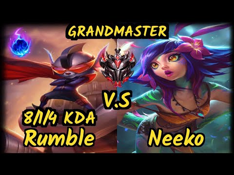Beansu (RUMBLE) vs NEEKO - 8/1/4 KDA TOP GAMEPLAY - EUW Ranked GRANDMASTER