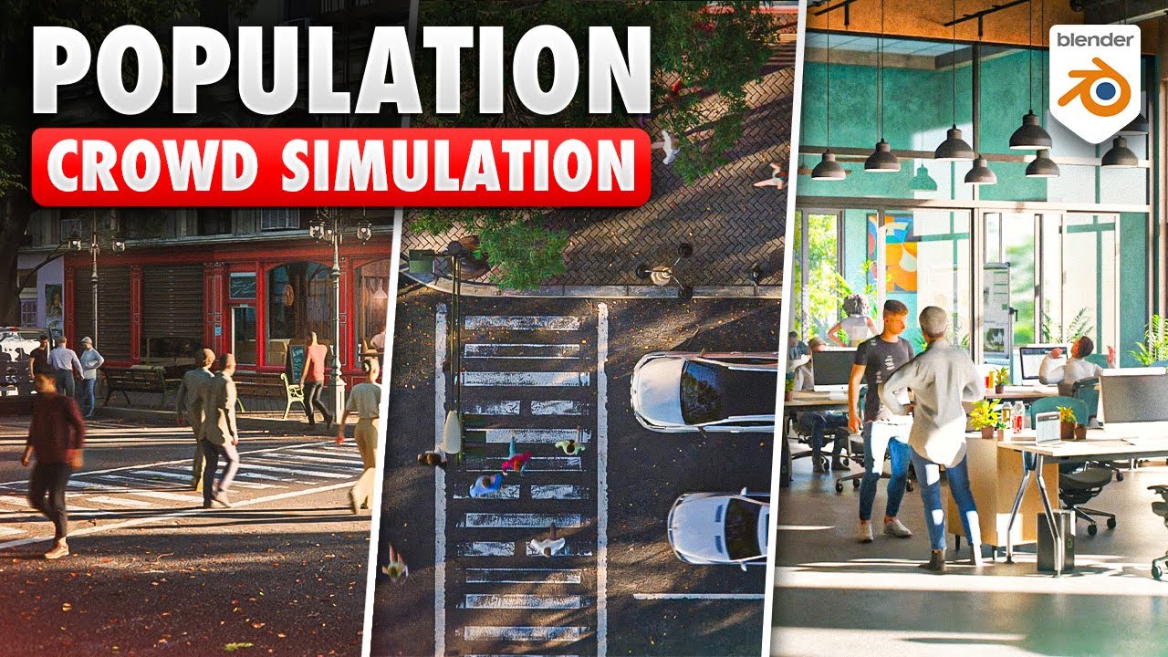 Population Addon for Blender - Demo