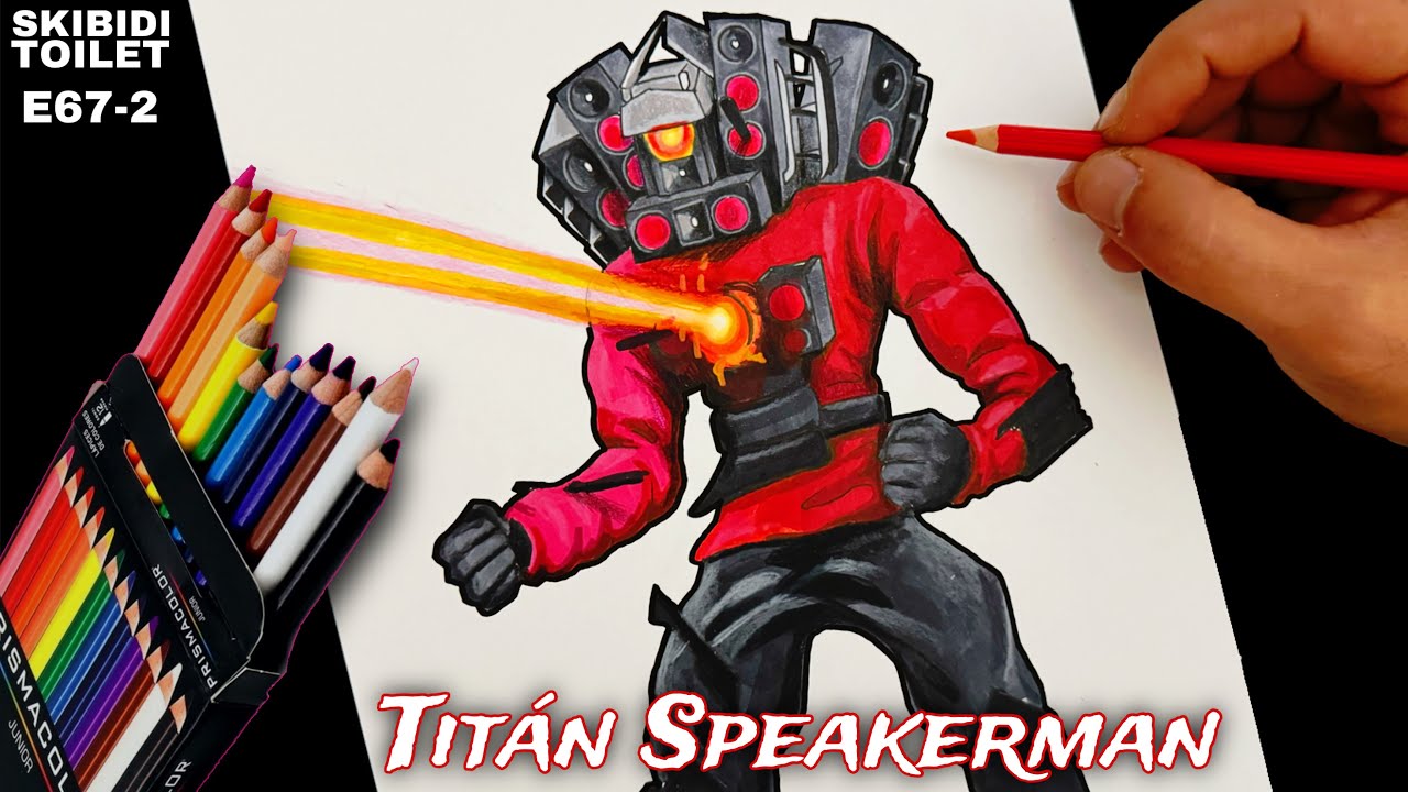 Como Dibujar a ( TITAN SPEAKERMAN CON RAYO) Episode 67 | drawing skibidi toilet  titan speakerman