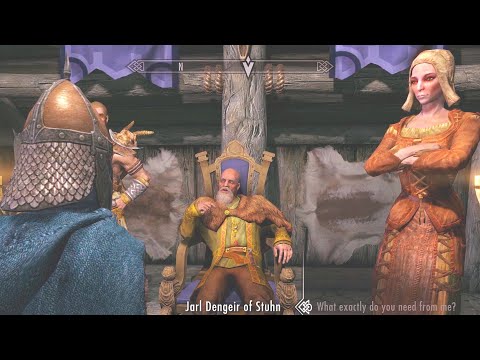Visiting jarl of Falkreath after Stormcloaks took over region. Skyrim Special Edition