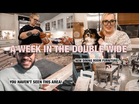 *NEW DINING ROOM FURNITURE FOR THE DOUBLE WIDE* homemaking & life in our double wide trailer!