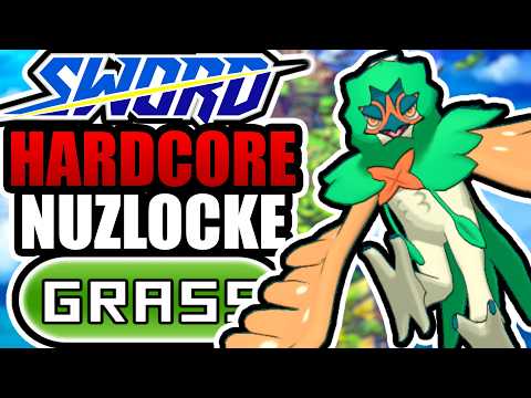 Pokémon Sword Hardcore Nuzlocke - Grass Types Only! (No items, No overleveling)