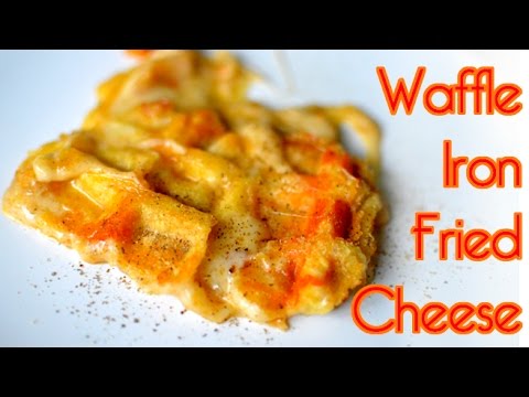 Waffle Iron Fried Cheese - Fast & Easy