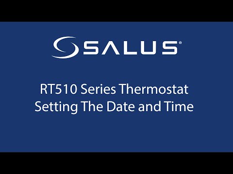 RT510 Series Thermostat -  Setting Date and Time