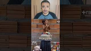 Ele estava comemorando o aniversário com um bolo feito de areia #shorts