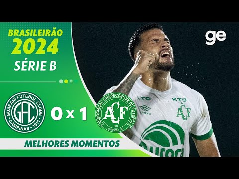 Gols e lances de Guarani x Chapecoense