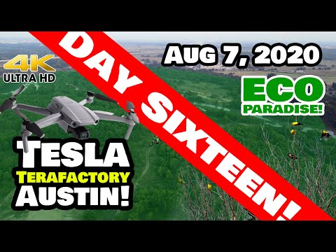Tesla Gigafactory Austin 4K 8/7/20 - Tesla Terafactory Austin TX "Eco-Paradise" Exploration & More!