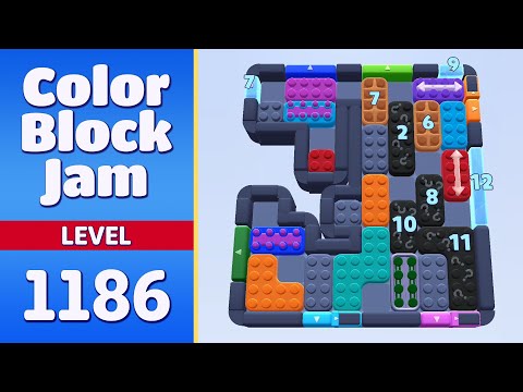 Color Block Jam Level 1186 (1187) | Every Puzzle Solved! 🎯