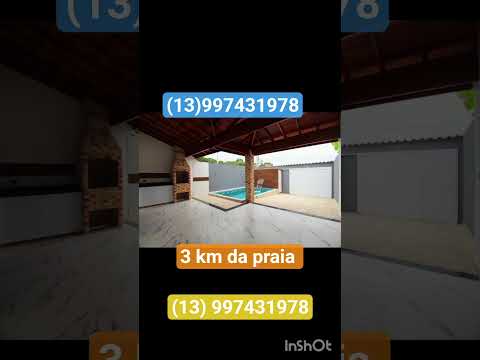 Casa com 2 dormitórios bairro Flora Rica em Peruíbe, São Paulo. 3 km da praia ( 13) 997431978