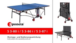 Sponeta S 3-80 / 86 / 87 i - Montageanleitung Tischtennistisch / Instructions for assembly and use
