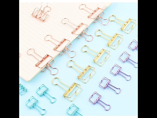 Vídeo relacionado con Vicloon Clip de Papel, 130 pcs Golden Paper Clips, con en Caja de Plástico, Clips Metálicos 20mm, para Oficina Escuela Hogar(Oro Rosa)