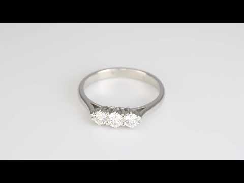18ct White Gold 3 Stone Diamond Ring - X98