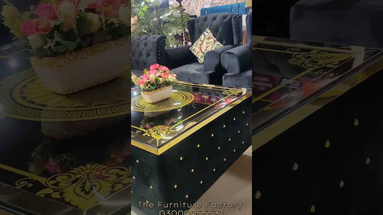 Modern Black 7 Seater Sofa Set Luxury Design in 2023 | The Furniture Factory | Stylish Sofa |